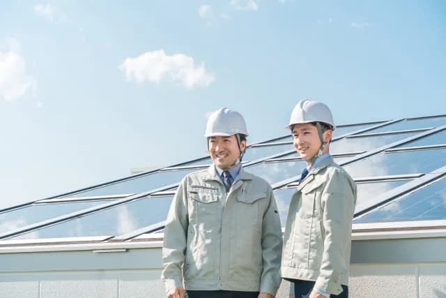 火力発電所（S造）の維持管理における電気設備施工管理の建設求人イメージ