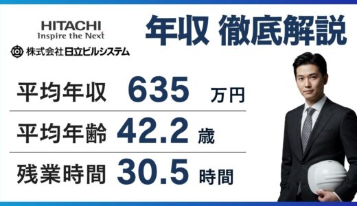 日立ビルシステムの年収は635万円！年代別・役職別・職種別給与を徹底解説