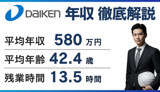 大建工業（DAIKEN）の年収は580万円｜低い？役職別・年代別で徹底解説