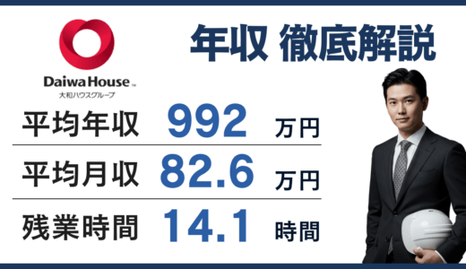 大和ハウス工業の年収は992万円【2025年最新】年代・職種・役職別に解説