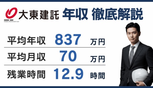 大東建託の年収917万円は本当？歩合給のリアルと年代別の実態