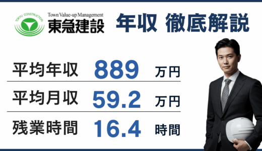 東急建設の年収は1,028万円｜年代別・役職別の給与を解説