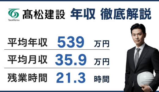 高松建設の年収は539万円｜非上場でも稼げる仕組みとは