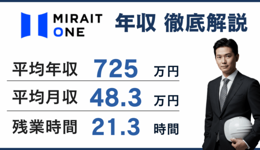 ミライト・ワンの年収は725万円｜20代〜役職別の実態を解説