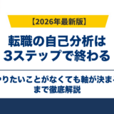 転職の自己分析は3ステップで終わる｜やりたいことがなくても軸が決まる